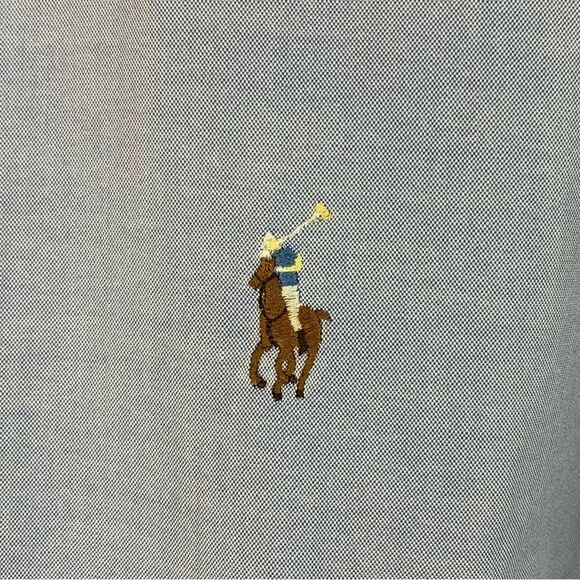 Polo Ralph Lauren Men Blue Classic Fit Long Sleeve Andrew Button Up Shirt Sz 16 - Picture 5 of 6